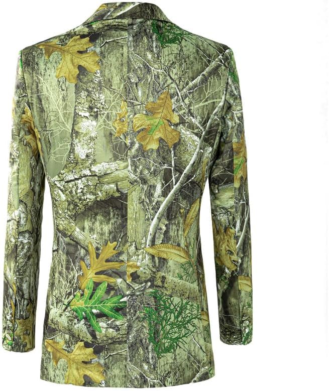 Mens Suit Jacket Floral Printed Two Button Casual Regular Notched Lapel Blazer