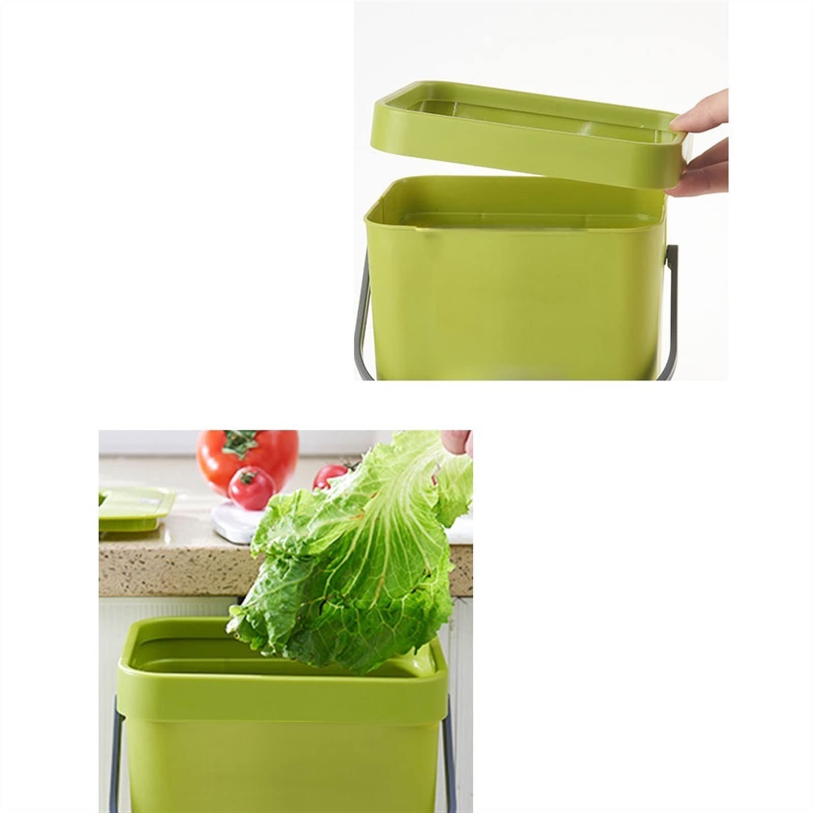 Cestino Carta Ufficio Cestino for la Cucina Can Creative Creativo Castenino Montato a Parete con Coperchio Small Demonste, 3L Pattumiera da Bagno