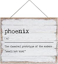 Phoenix Wood Sign Plaque,Glossary Wooden Sign,16x20in Inspirational Quotes Wall Hanging Sign Plaque,Printer Font Hanging Wall Art for Living Room Bedroom Dinning Room Door Entryway Porch