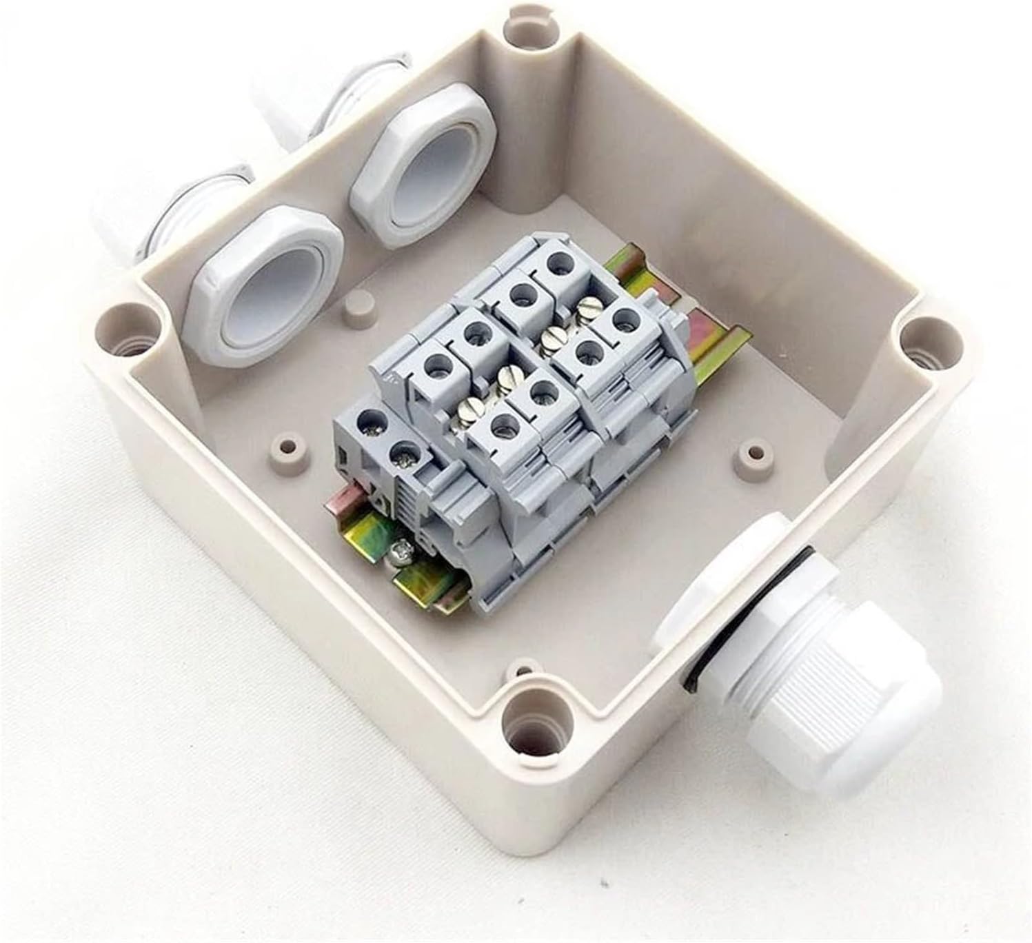 ジャンクションボックス 屋外用プラスチックエンクロージャケース端子接続箱家庭用電気ケーブル分岐箱(F2 2 in 3out(12P)