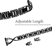 Vista 6 de Correas de repuesto para Samsung Galaxy Watch 3 de 1.772 in SM-R840 para mujeres y hombres, 0.866 pulgadas de liberación rápida de acero inoxidable