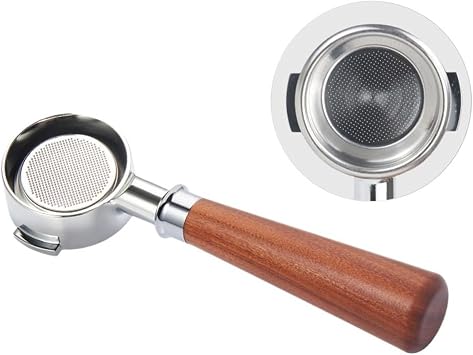 Bottomless Portafilter, Compatible For WEGA Pegaso E61,MILESTO E61,CASADIO E61,ASCASO E61,Coffee Machine,M10 Wood Handle,Spout Filter 58mm.A1 RRW Bottomless