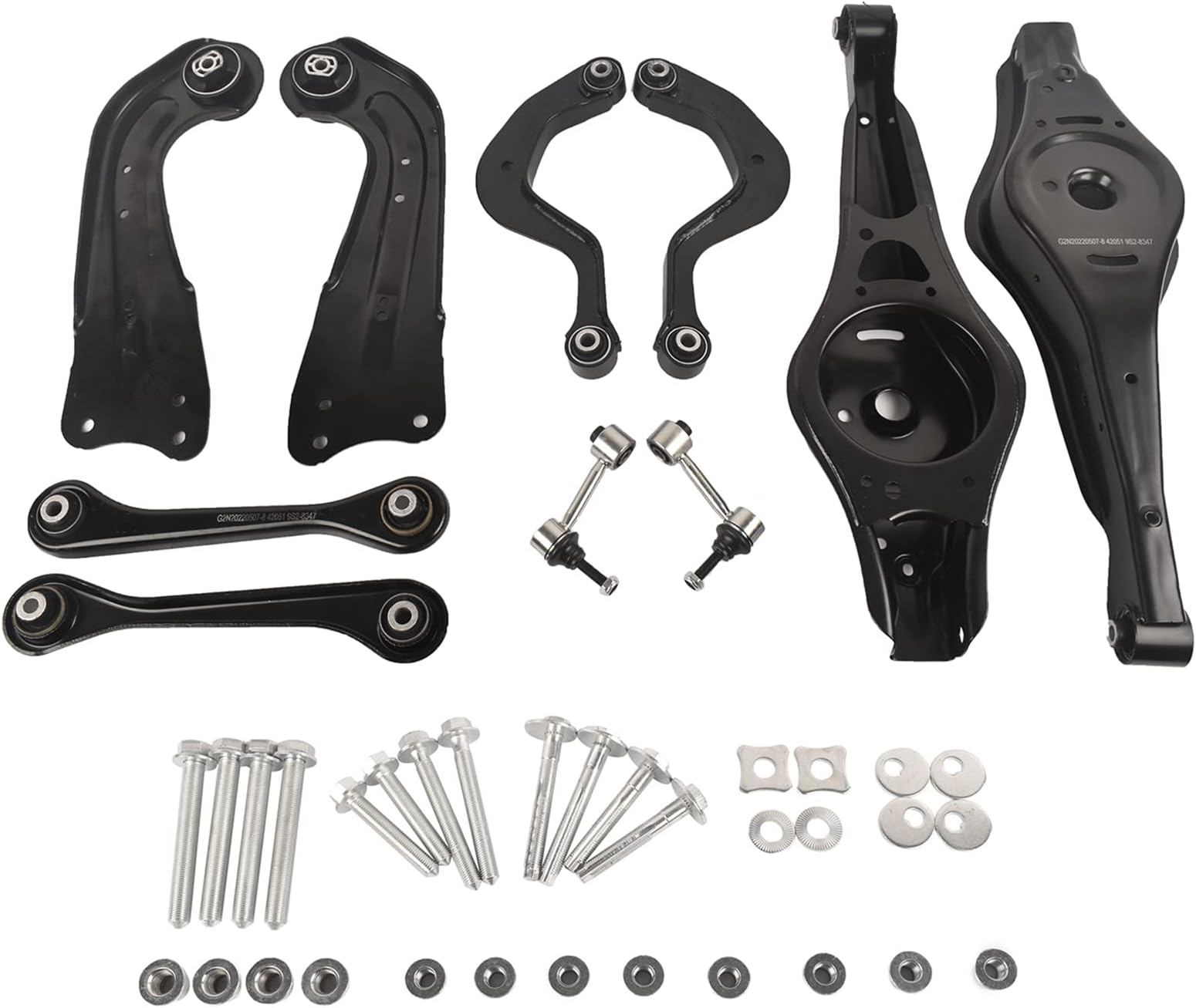 10 Pieces Control Arm Set + Screws Rear Axle Replacement for B6 B7 3C 1T1 1T2 2.0 TDI 1K0505465C 1K0505323N 1K0501530B