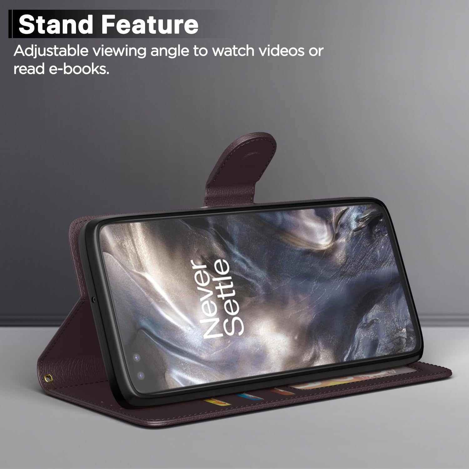 OnePlus Nord Flip Case - Leather & TPU Protection -3