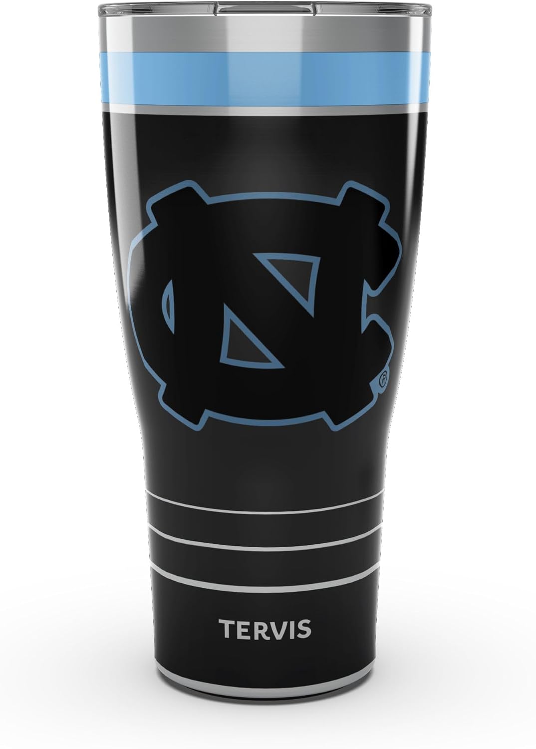 Tervis Traveler North Carolina Tar Heels - Night Game Triple Insulated Tumbler Travel Cup Keeps Drinks Cold & Hot, 30oz, Stainless Steel