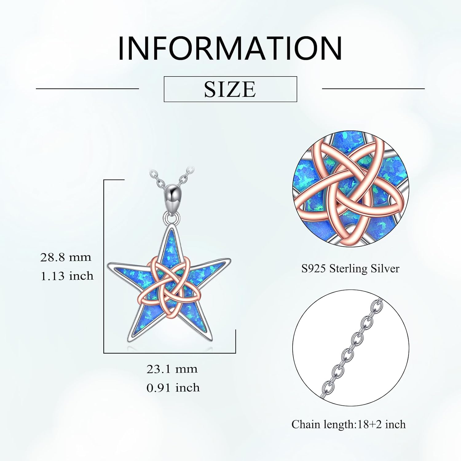 Starfish Necklace S925 Sterling Silver Celtic Sea Star Pendant Ocean Jewelry Gifts for Men Women