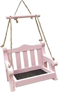 Automatic Hanging Pet Feeders Bird Useful Swing Chair Feeders Bird Outdoor Feeders for Small Home Area Automatic Hanging Pet Chair Feeder
