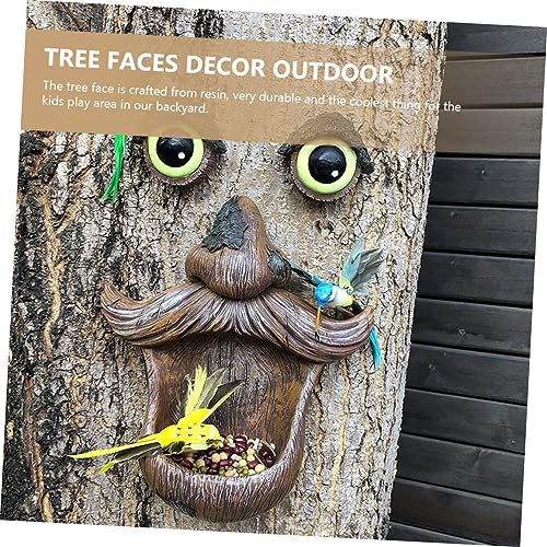 Mangeoire à oiseaux forme de tête arbre originale pour décoration de jardin - 3