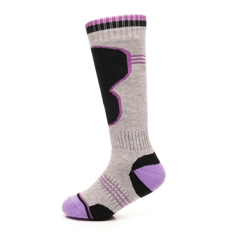 A2Z 4 Kids Premium Jungen Thermal Ski Socken Für Winter Im Freien Aktivitäten Pack Of 2 Hoch Leistung Lang Socken Für Skilaufen Snowboarden Wandern Warm Acryl Blend Activewear Socken