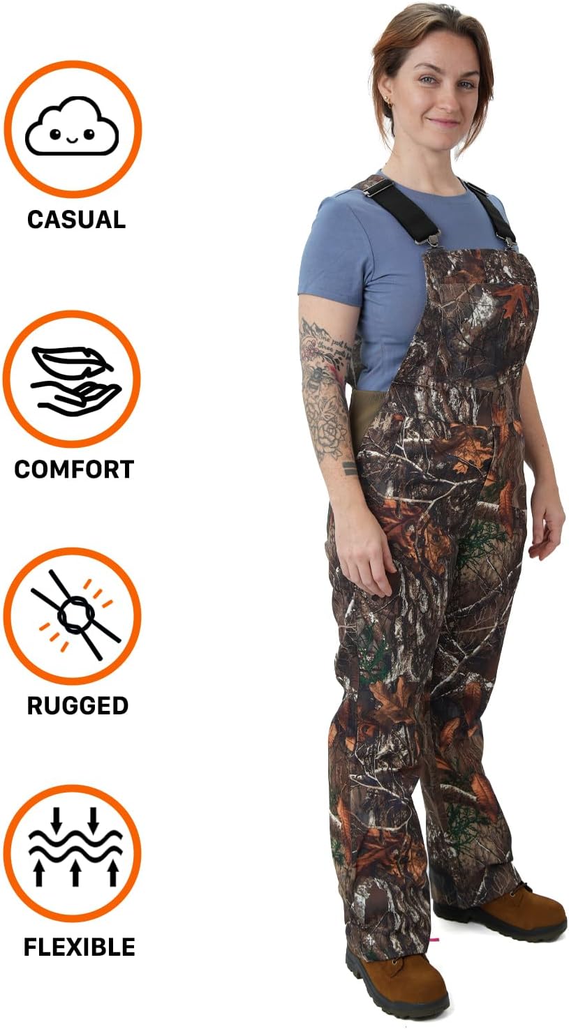 Women's Lightweight Comfort Fit Tough Flex Work Bib Overalls
