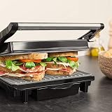 Cecotec Grill électrique 750 Full Open .Revêtement en pierre RockStone, antiadhésif maximum et meilleur nettoyage, ouverture à 180 ° C, poignée froide (1500 W) - 6
