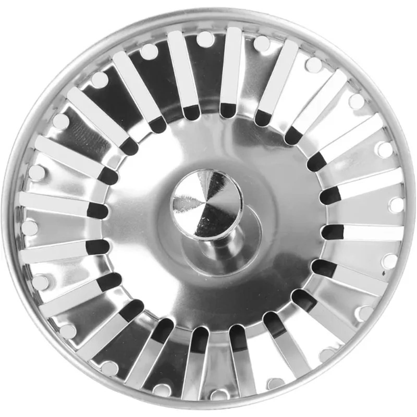 Kitchen Sink Drain Stopper Strainer Stainless Stee 78/79/82/84mm Hole Bathtub Hair Catcher Stopper Bathroom Sewer Drain Strainer Basin Sink Waste Filter Tool(79mm silvery)