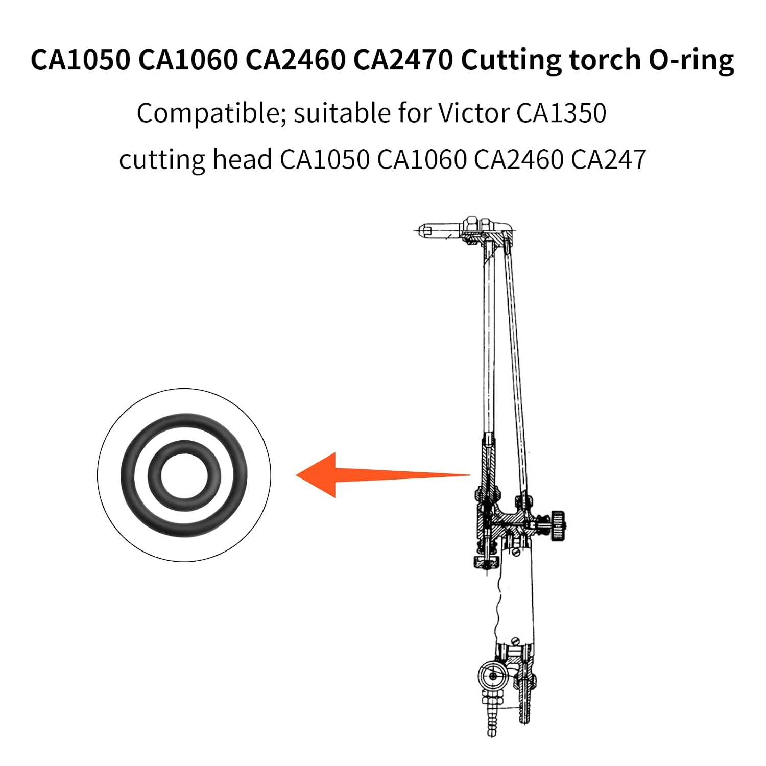 CA1050 CA1060 CA2460 CA2470 Torch O-Ring Replacement Repair Kit