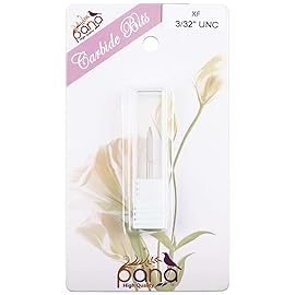 PANA 3/32 Shank Size - Under Nail Cleaner Silver Carbide Bit Extra Fine Grit - Nail Drill Bit for Dremel Machine