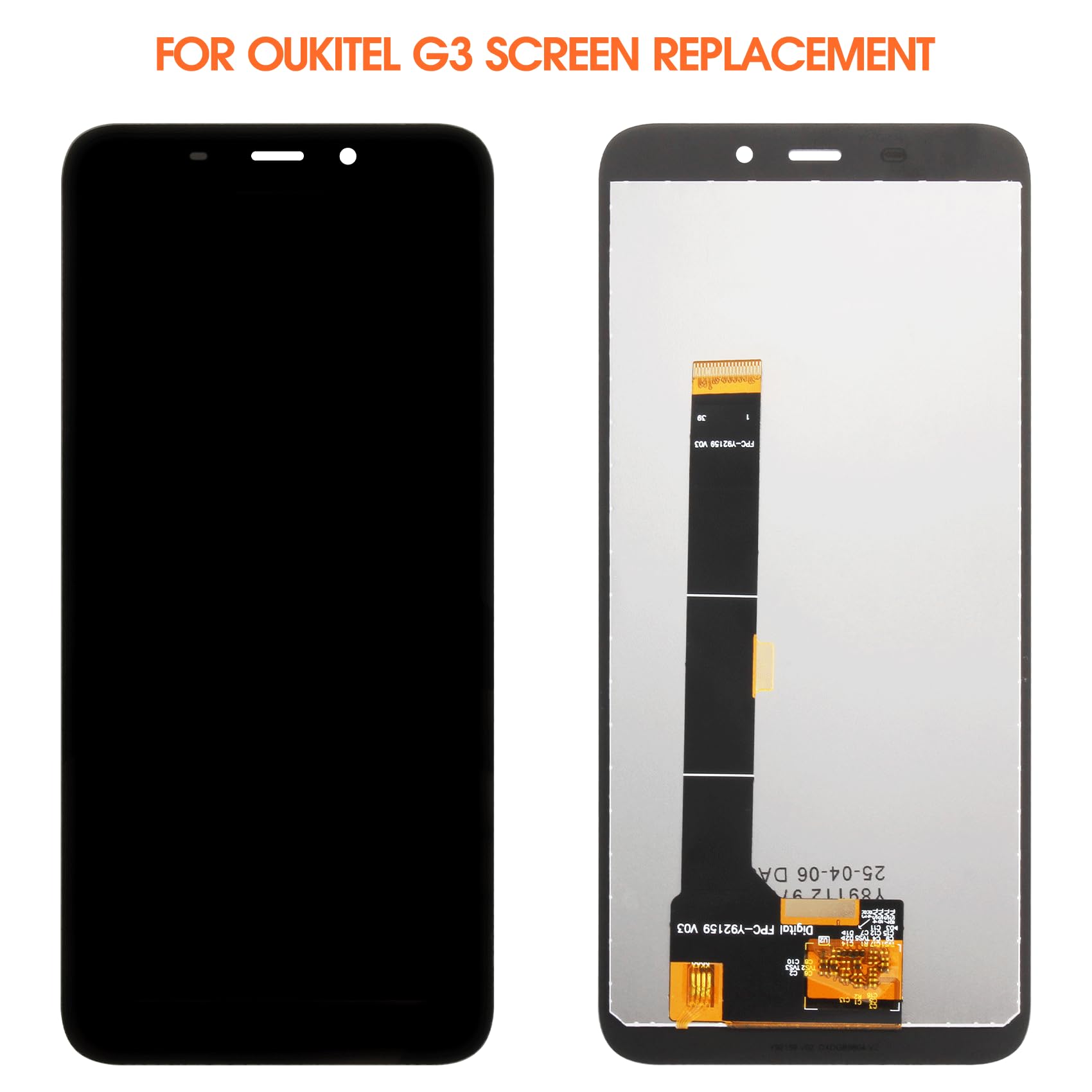 Kit Schermo LCD Da 6 Pollici Per Oukitel G3 – Display Touch Di Ricambio, Nero Senza Cornice, Con Strumenti Di Riparazione