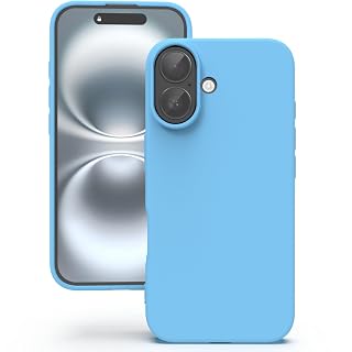 YATWIN Silicone Back Case for iPhone 16 Plus, Soft-Touch Phone Back Cover for Apple iPhone 16 Plus - Sky Blue