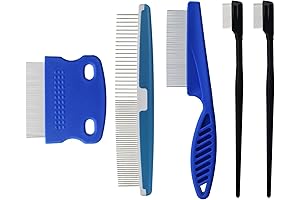 5Pcs Fine Tooth Dog Comb for Gentle Tear Stain Removal