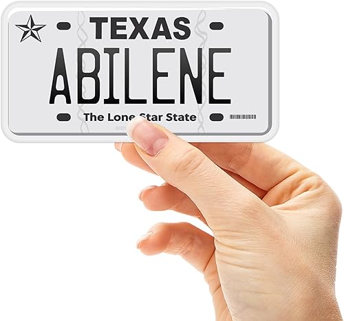 Miniatura 10 de Calcomanías de matrícula de Texas – 15 opciones de TX City – Adhesivo de parachoques de Texas para automóvil – Houston Austin Dallas San Antonio
