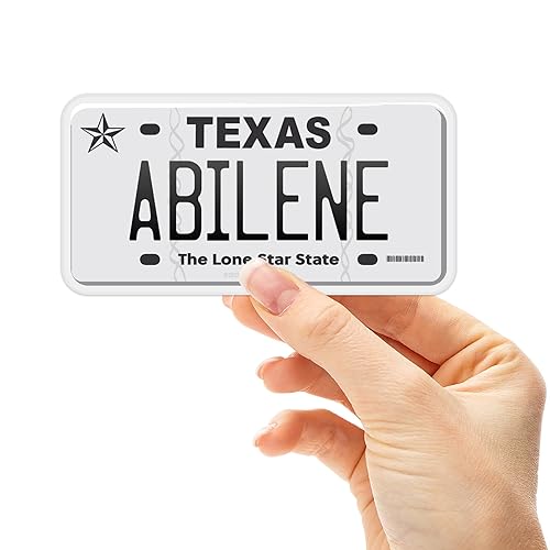 Miniatura 10 de Texas License Plate Stickers - 15 TX City Options - Texas Bumper Sticker for Car - Houston Austin Dallas San Antonio Decals for Hydroflask (Buda)