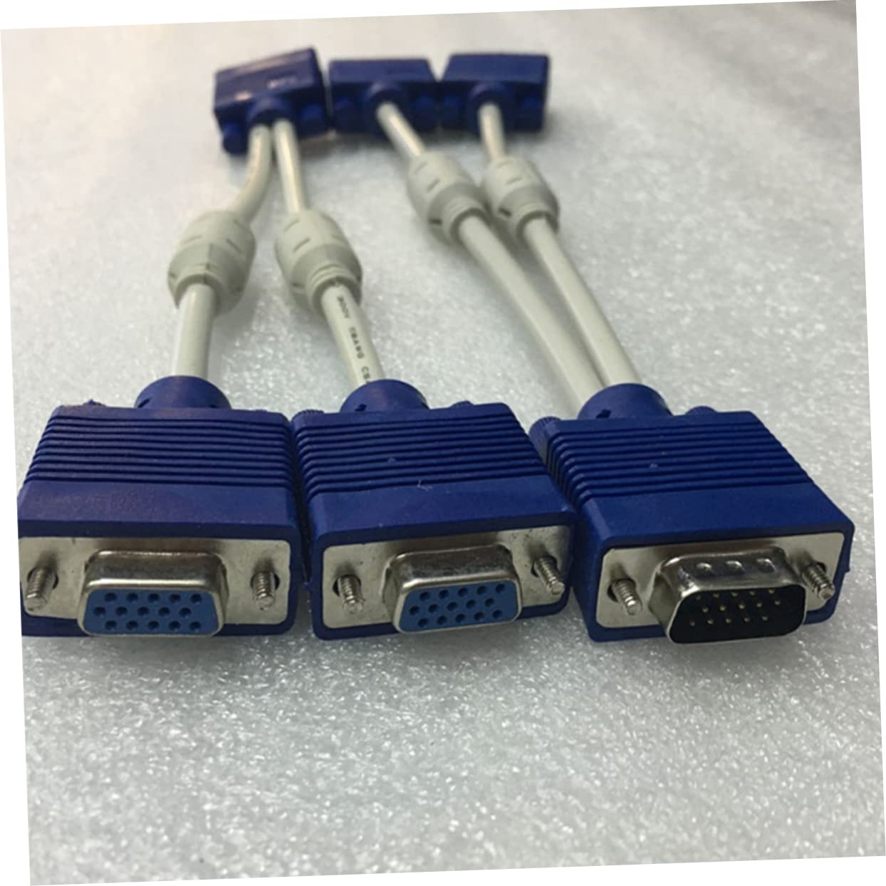 DOITOOL 2PCS Vga Splitter Cable Male to Dual Female Video Adapter for Dual Monitor Display Amplifier Durable Computer Monitor Connector