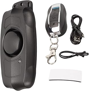 ciciglow Wireless Bike Alarm with Remote, 113dB Anti-Theft Rechargeable Bicycle Alarm Wireless Security Vibration Motion Sensor Alarm, IP55 Waterproof, 4 Modes, 5 Levels of Adjustable