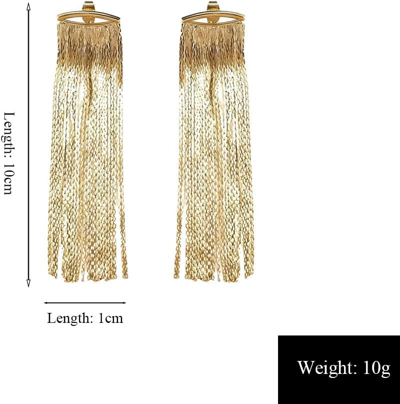 Gold Long Chain Tassel Earrings for Women Simple Non Tarnish Dangle Drop Earrings Fashion Elegant Jewelry Gifts - Image 2