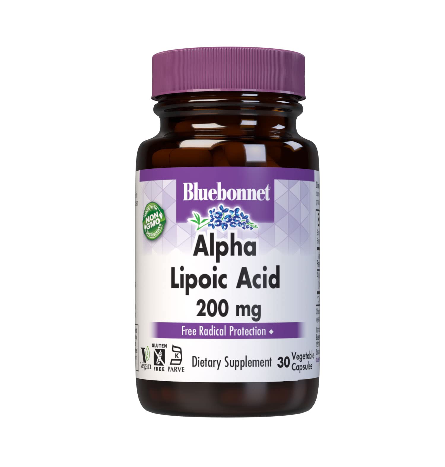 Bluebonnet Nutrition Blue Bonnet Alpha Lipoic Acid 200 Mg Vegetable Capsules, 30 Ct