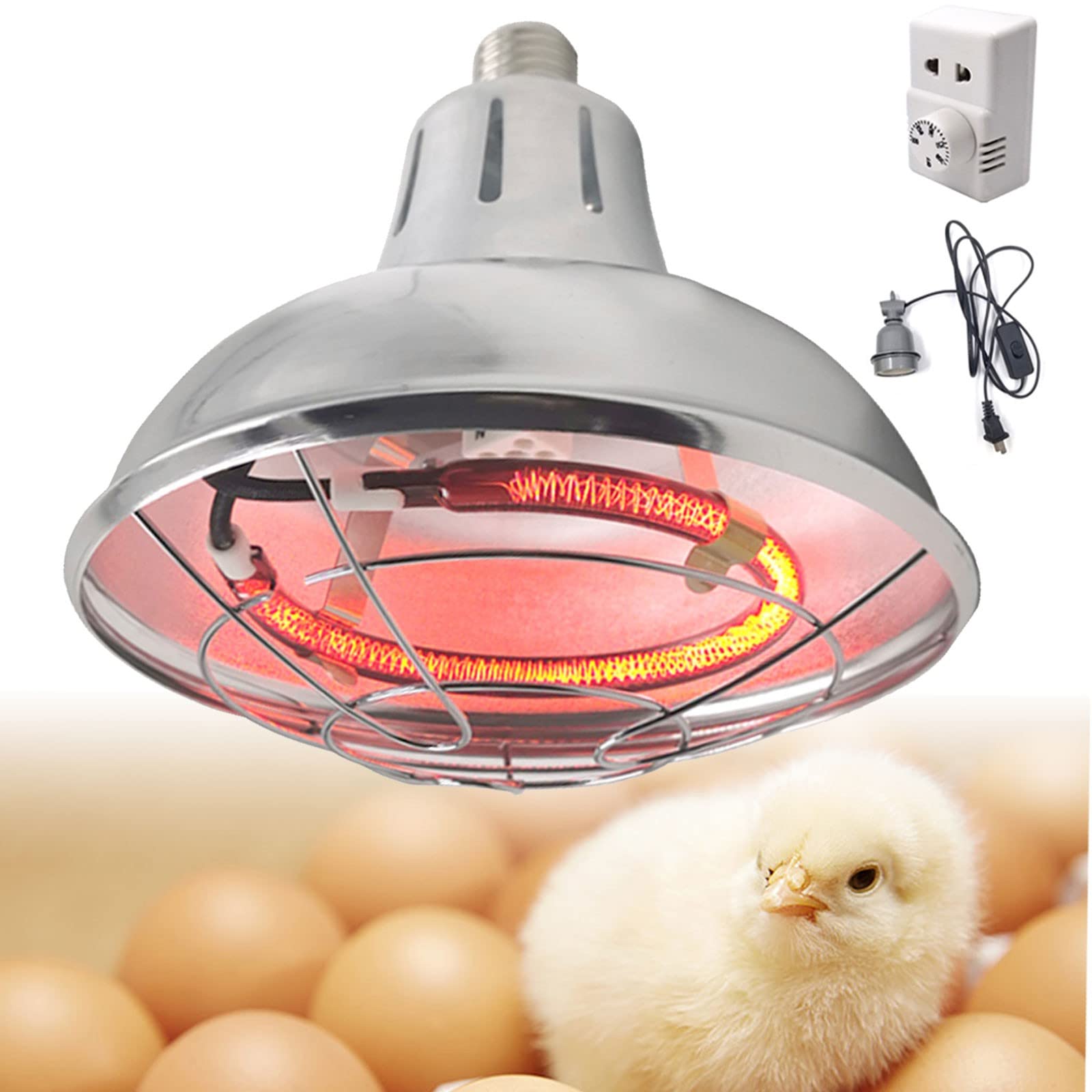Infrarot-Wärmelampe für Hühner/Ferkel/Welpen, Geflügel-Wärmelampe und Infrarotlampe, Wärmelampe für Wird Verwendet Um Geflügel im Winter Warm Zu Halten