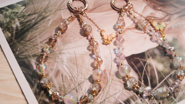 Amazon.com: ANROFA Beaded Phone Wrist Strap,Crystal Keychain