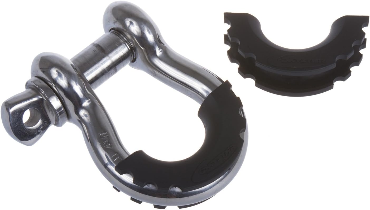 Daystar, Black D-Ring Shackle Isolator pair, protect your bumper and reduce rattling, KU70056BK, Made in America
