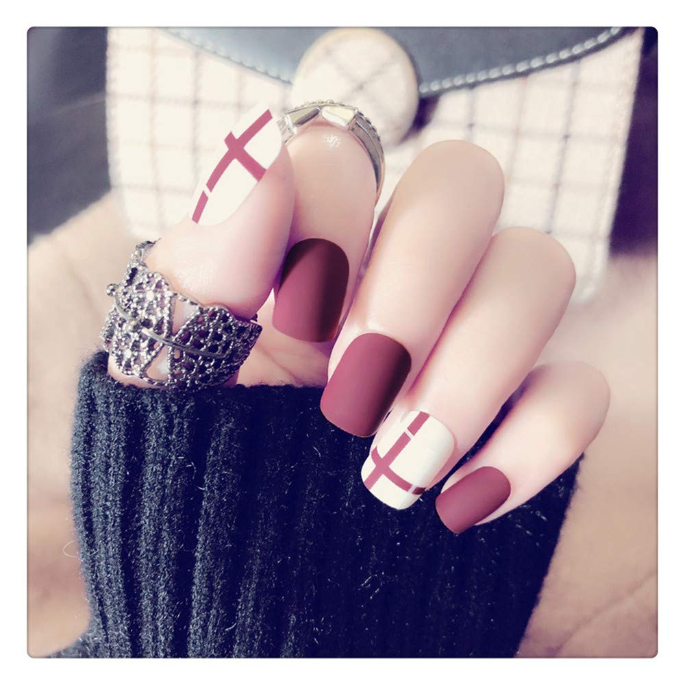 Faux Ongles À La Mode À La Mode Nail Art Finis Net Net Et Matte Élégant Faux Patch Collection Collection