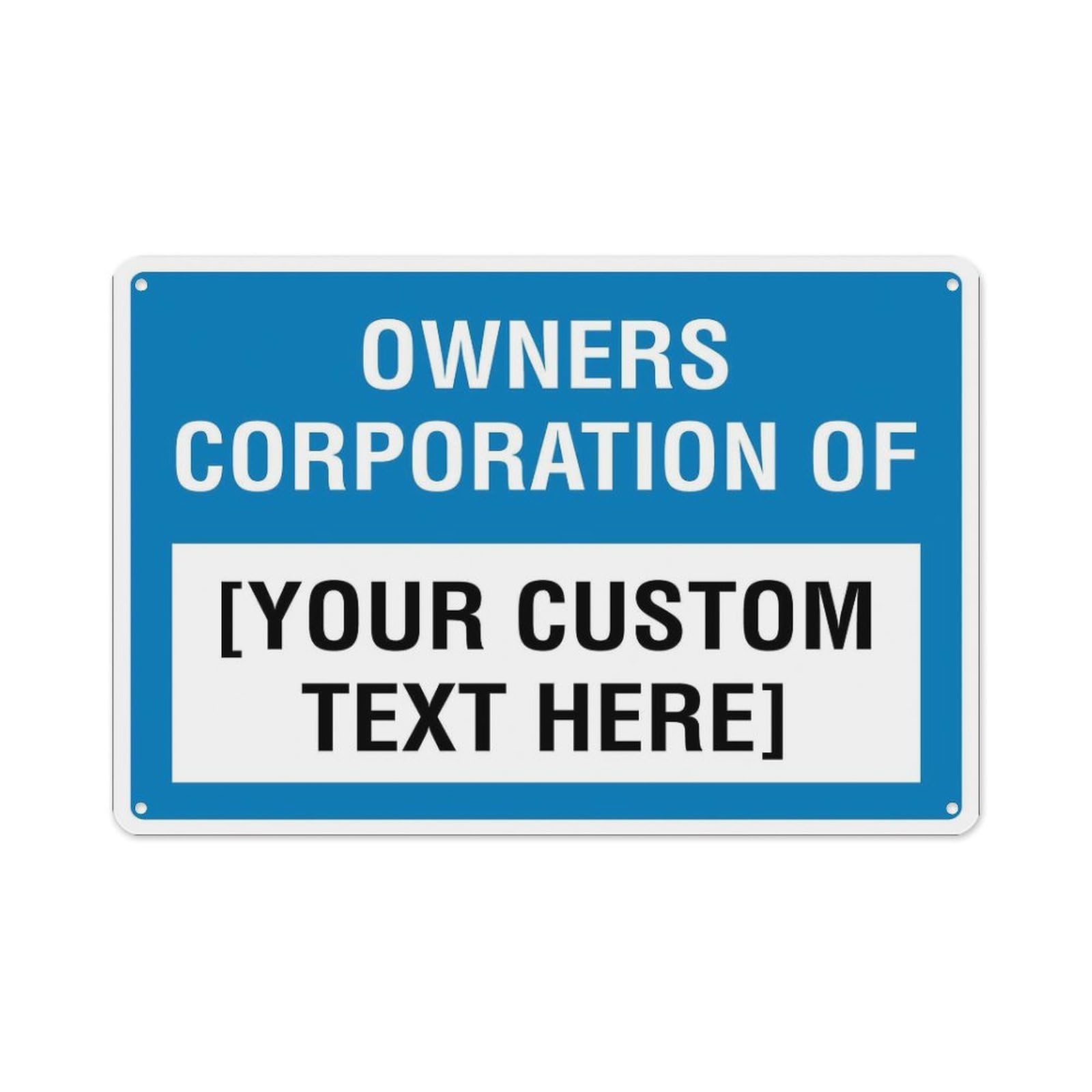 Peiyeety A03 Owners Corporation Of Sign Aluminum Tin Warning Signs For Home Outdoor Garden 8X12 Inches