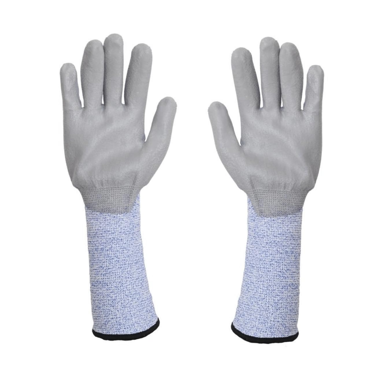 SHARK BLUE LONG/Montage-Handschuhe Schnittschutz mit verlängerter Stulpe/Größe 10, 12 Paar/Montagehandschuhe/Schnittfeste Handschuhe Arbeitshandschuhe