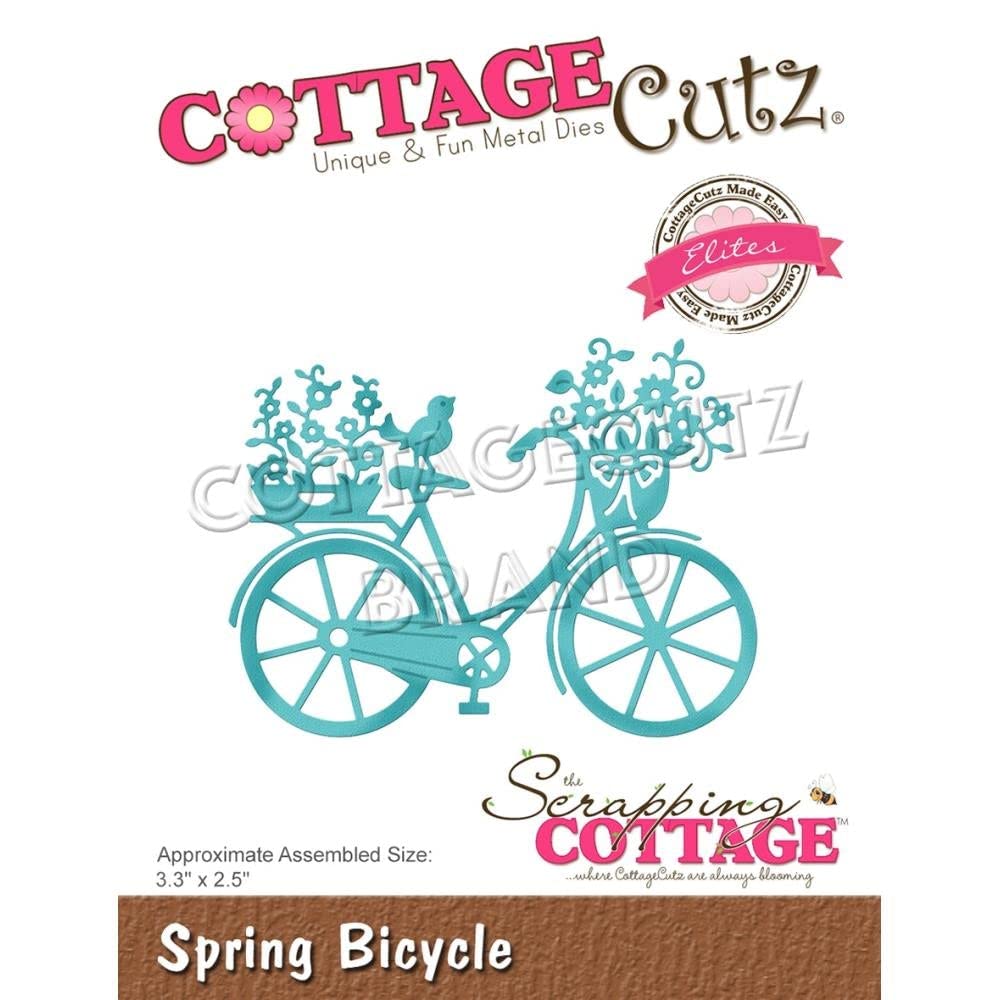 Die-Spring Bicycle CottageCutz Elites pochoir scrapbooking gaufrage papier