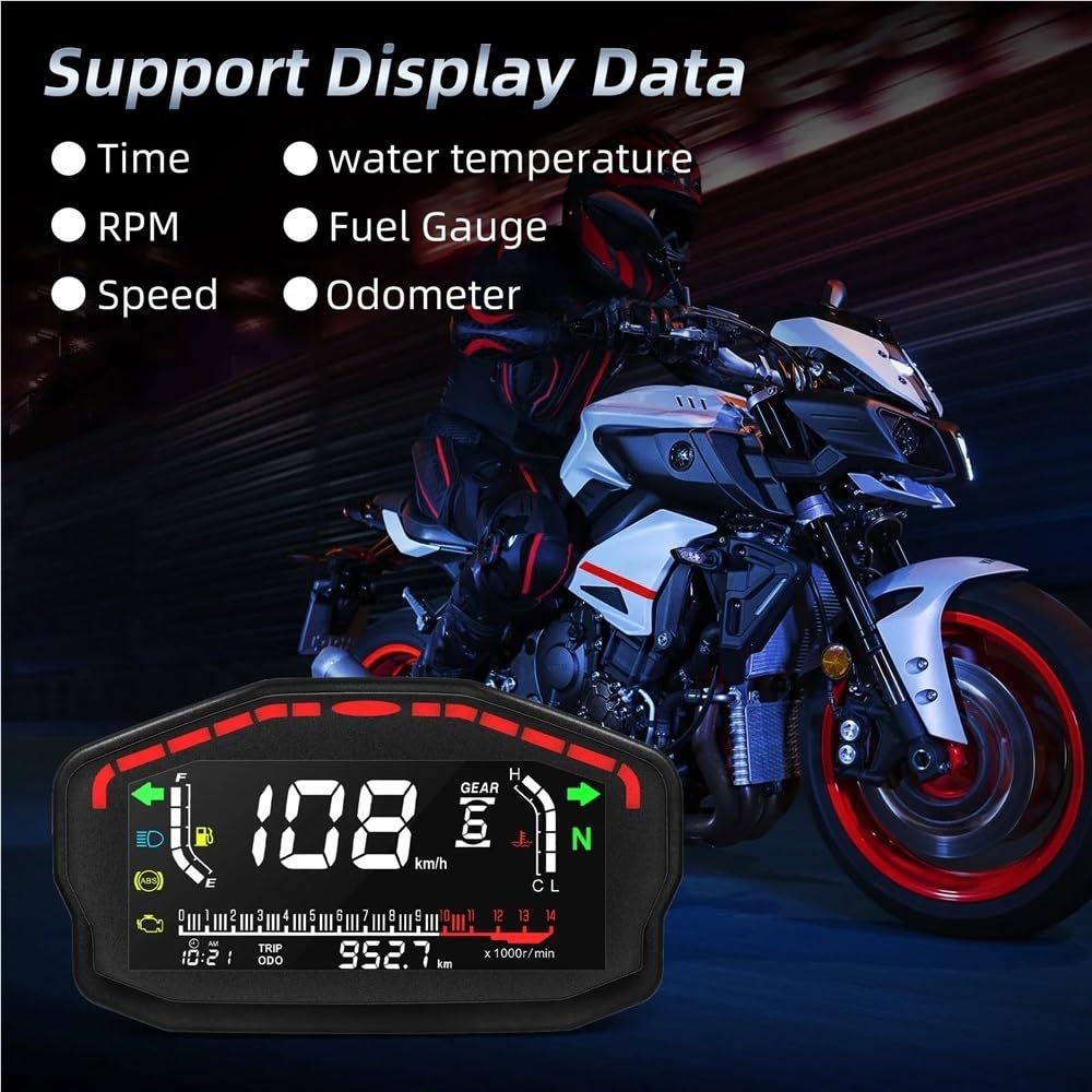 Moto velocímetro Digital para motocicleta DC 12V con retroiluminación