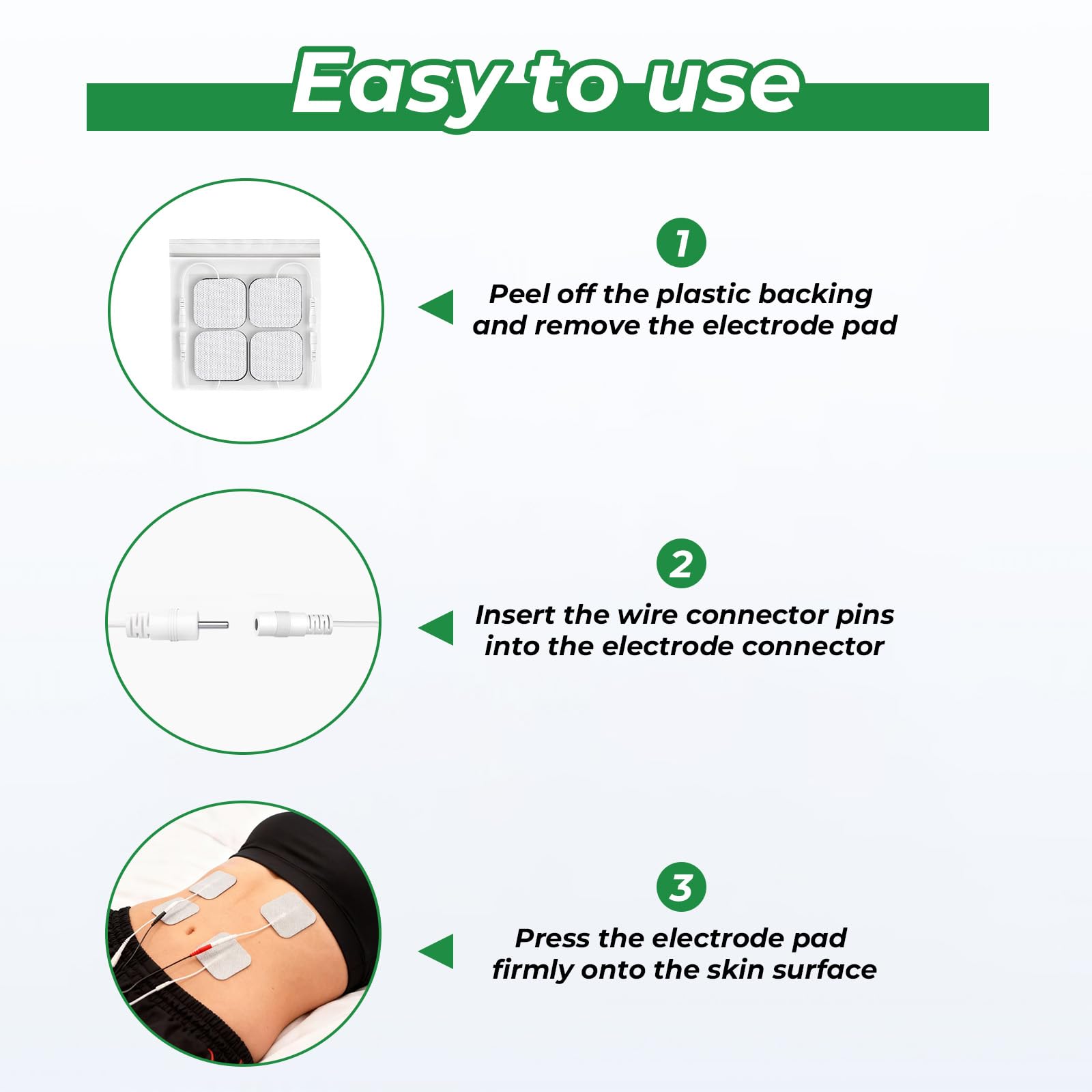 PROGOO TENS Electrode Pads - Muscle Pain Relief -5
