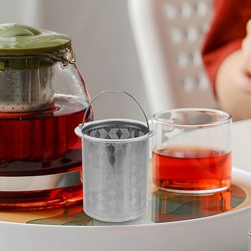 Miniatura 6 de Luxshiny 3 coladores de té para tetera de té suelta de repuesto de malla de acero inoxidable filtro infusor de té 2.8 in filtro de cesta de té para