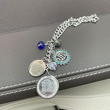 Islam car hangings Allah Four Qul suras AYATUL KURSI Stainless Steel Car Pendant