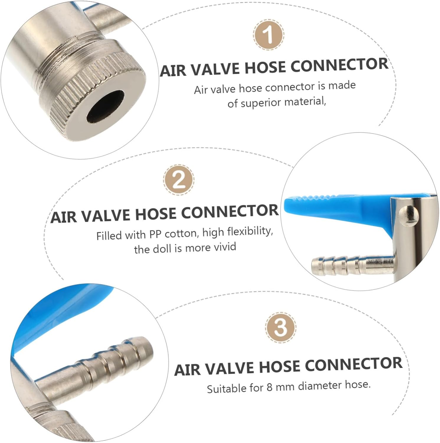 Alipis 2pcs Tire Air Chuck Tire Inflator Connector Quick-Clip Design for Garage and Industrial Use