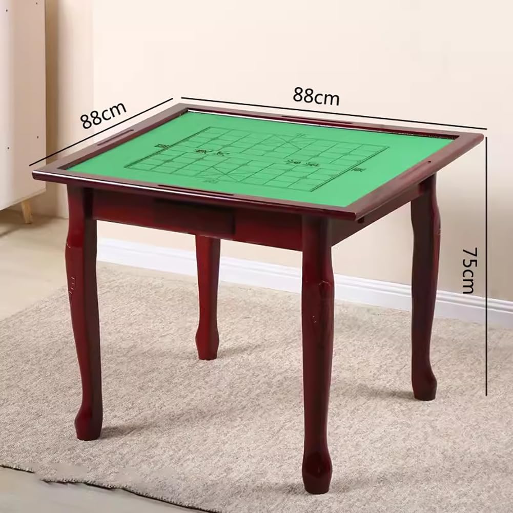 Stół mahjong 2 w 1 z drewna, wielofunkcyjna kwadratowa gra karciana, zdejmowana plansza do gry, gra domino na imprezy i spotkania, lite drewno, blat stołu może być używany z obu stron.
