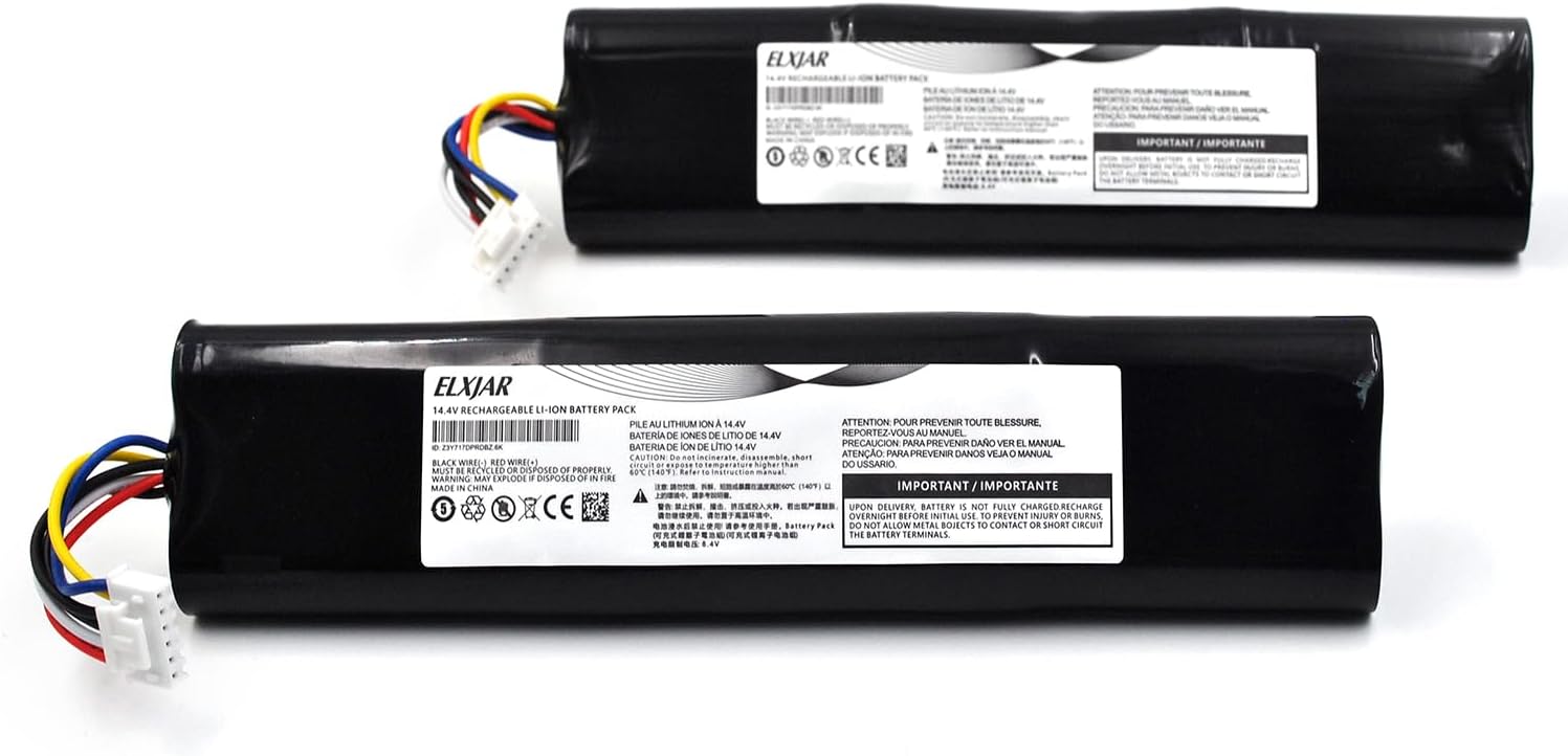(2-Pack) 14.4V 5200mAh Replacement Battery for Neato D3, D4, D5, D6, D7 Robotic Vacuum Cleaners, Part Number 945-0225