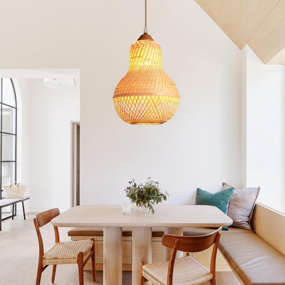 竹かごランプ 吊り下げ照明 ライト
