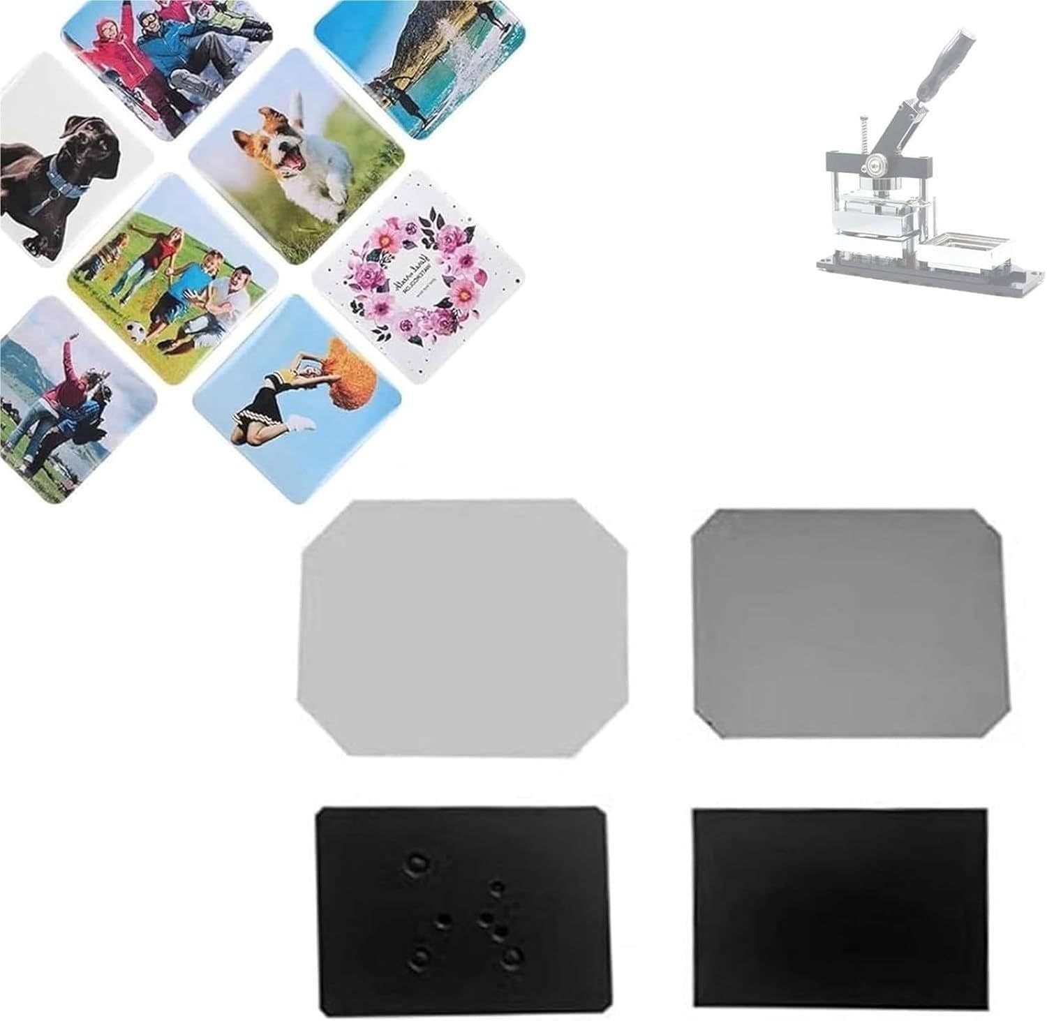 Cardboard Fridge Magnet Supplies for Rectangular Button Maker Machine 2.1x3.15 & 2.56x3.54 DIY Photo Magnet Maker Kit Custom Photo Gifts & Craft Materials(1000sets,65x90mm)
