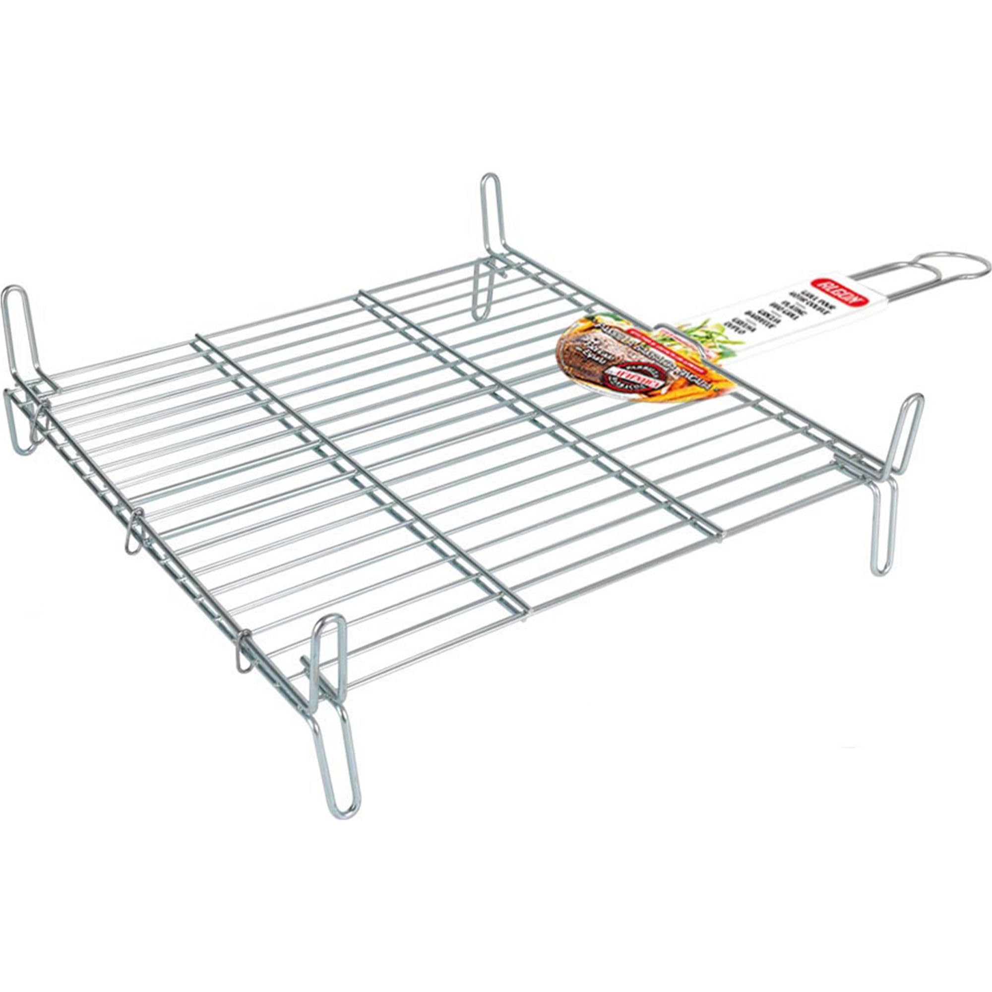 Algon | Parrilla Barbacoa 50x50 Grande Doble, Acero Inoxidable Zincado Gris Metalizado con Cierre de Seguridad - Parrilla Ideal para Asar Carnes y Verduras Resistente y Duradera para Exterior — view 18
