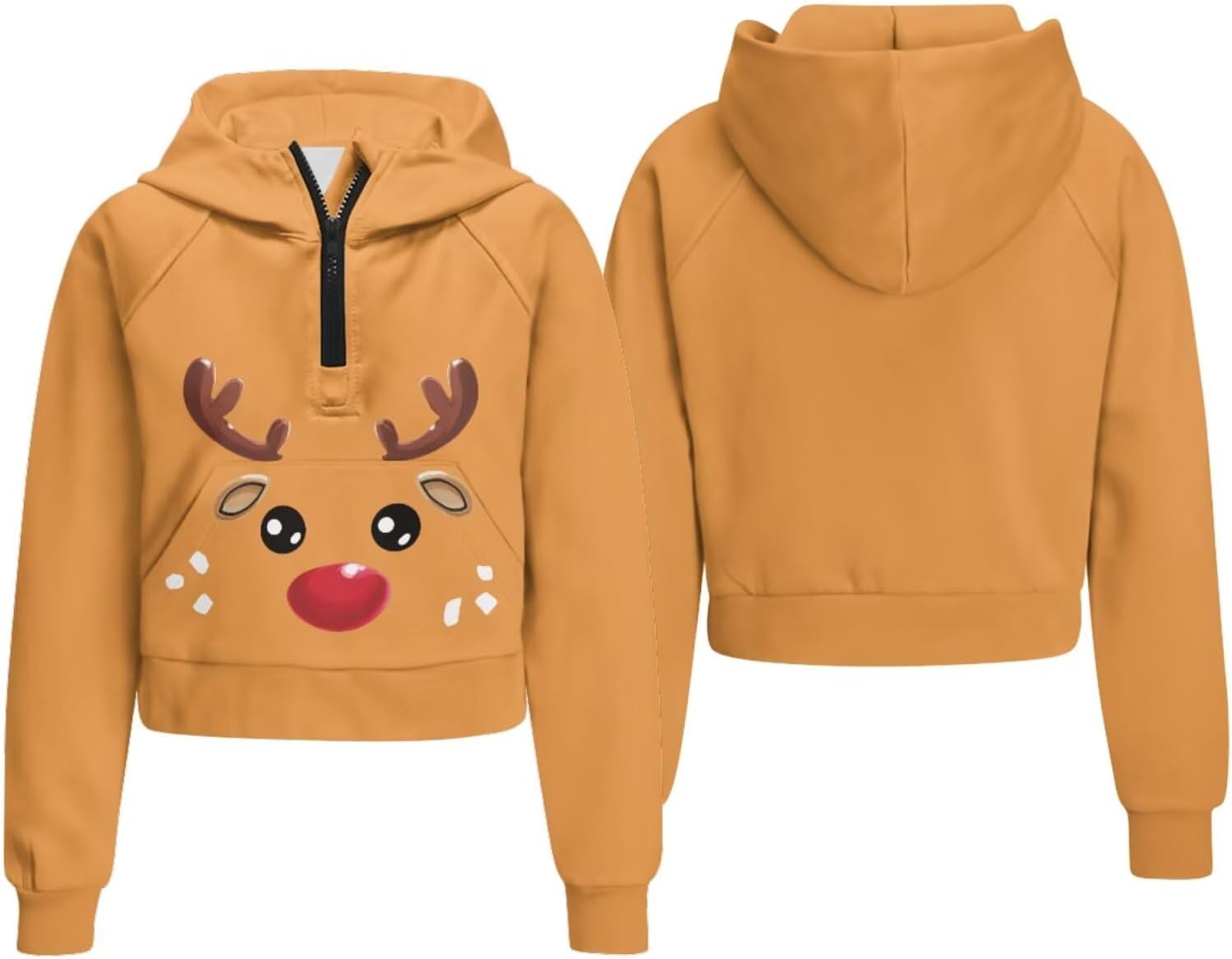 Girls Hoodies Sweatshirts Long Sleeve Half Zip Up Pullover Tops with Pockets Fall Winter Sweatshirts for Kids