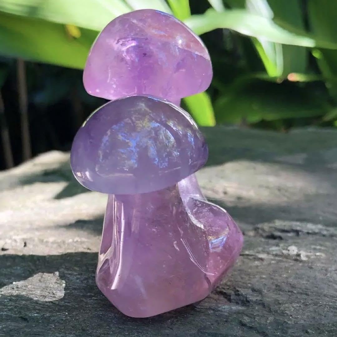 アメジスト　原石　双子　マッシュルーム　きのこ　紫水晶 Amazon.co.jp: 紫水晶 アメジスト 原石 双子 マッシュルーム