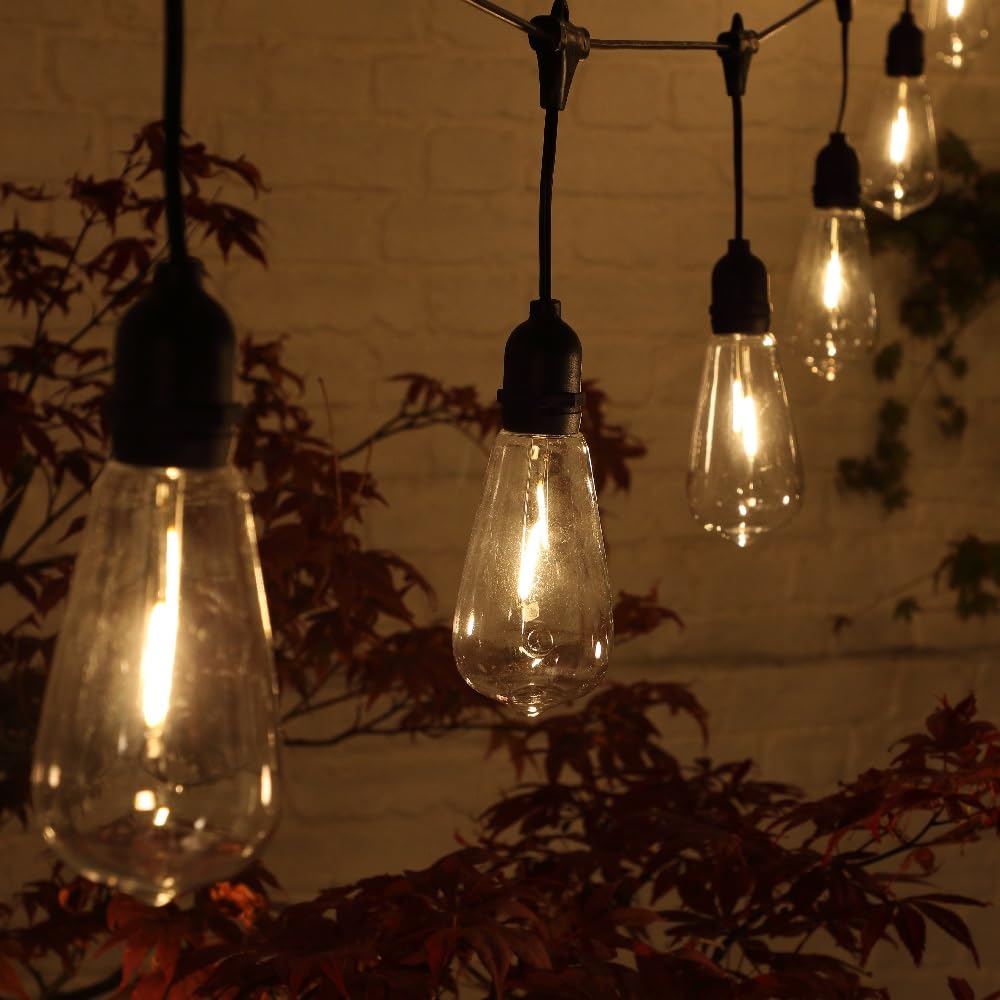 Noma Connectable Edison Drop Festoon Garden Lights, 10 Large Warm White LED's, 6.8 m, 6.8 meters long - Image 3