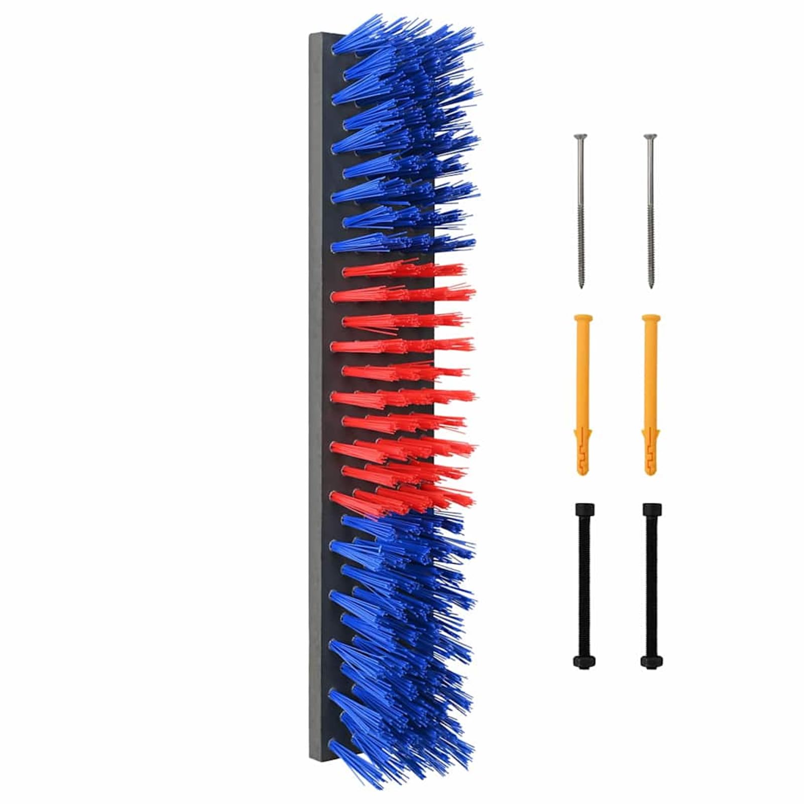 Homgoday Spazzola per Bestiame da Parete, Plastica e Acciaio 50x10x6.5 cm, Rosso e Blu, per Uso Esterno, Assemblaggio Richiesto