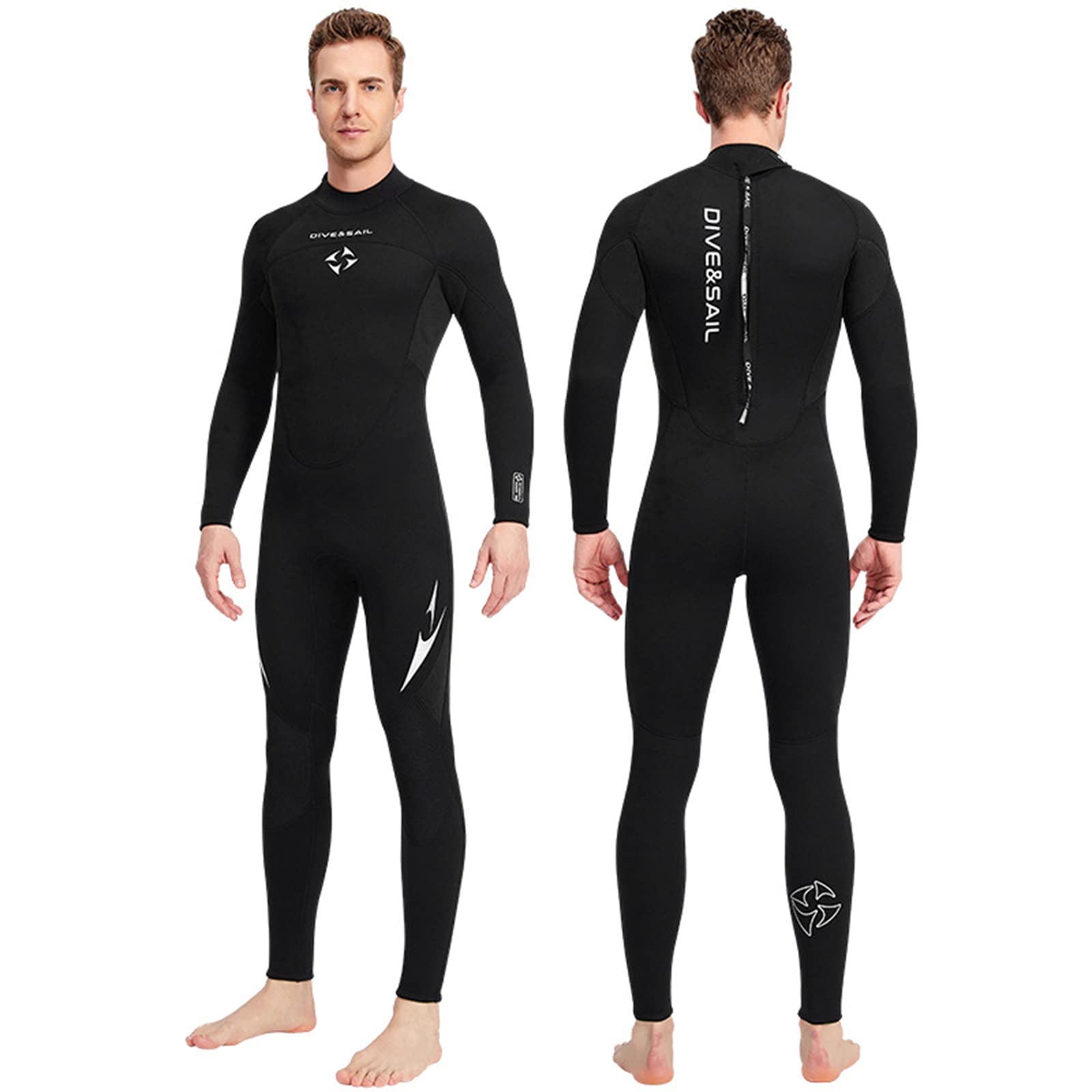 Evalue Women Men Diving Wetsuit Full Length Wet Suit Surfing Diving Suit Men L-image-16