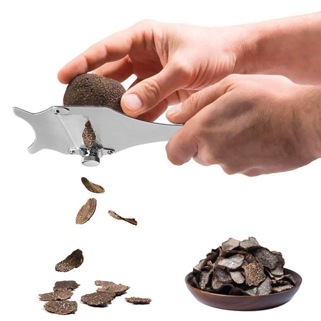 Affettatartufi Professionale In Acciaio Inox - Regolabile Per Cioccolato, Formaggio E Non Solo - Foto 5